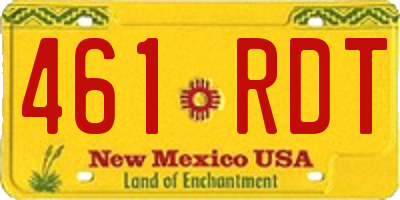 NM license plate 461RDT