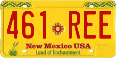 NM license plate 461REE