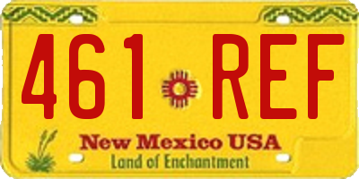 NM license plate 461REF