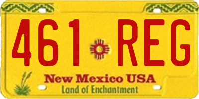 NM license plate 461REG