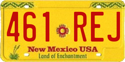 NM license plate 461REJ