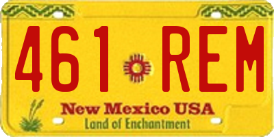 NM license plate 461REM