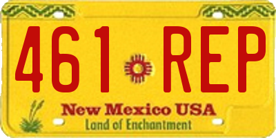 NM license plate 461REP