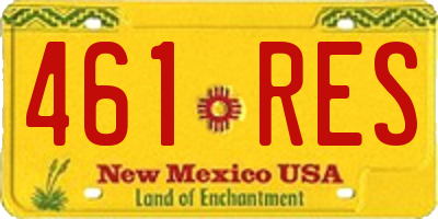 NM license plate 461RES