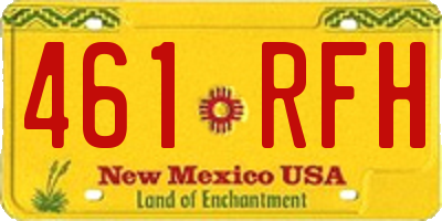 NM license plate 461RFH