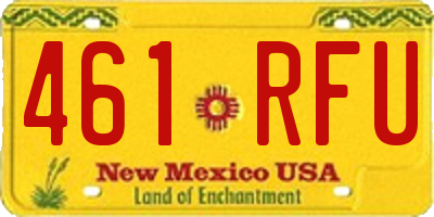 NM license plate 461RFU