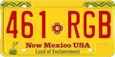 NM license plate 461RGB