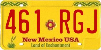 NM license plate 461RGJ