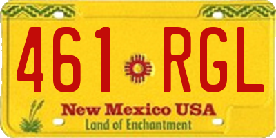 NM license plate 461RGL
