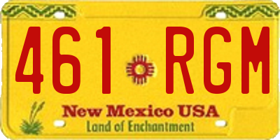 NM license plate 461RGM