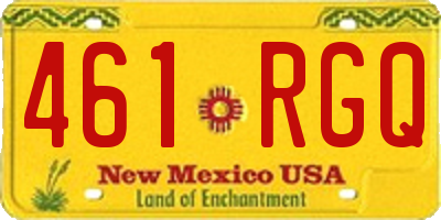 NM license plate 461RGQ