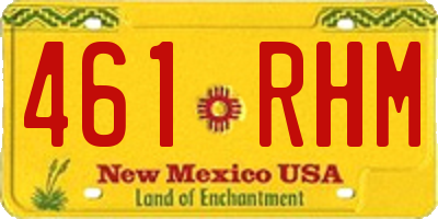 NM license plate 461RHM