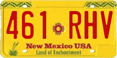 NM license plate 461RHV