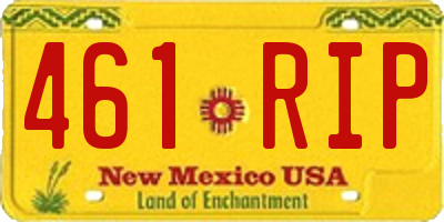 NM license plate 461RIP