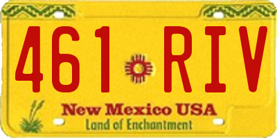 NM license plate 461RIV