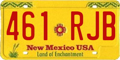 NM license plate 461RJB