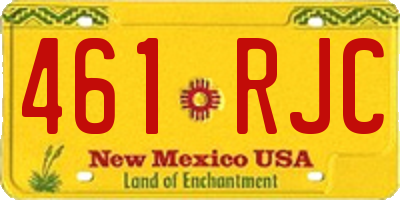 NM license plate 461RJC
