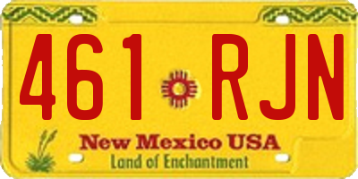 NM license plate 461RJN