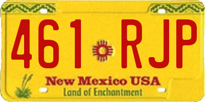 NM license plate 461RJP