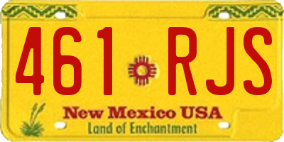 NM license plate 461RJS
