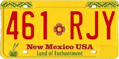 NM license plate 461RJY
