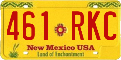 NM license plate 461RKC