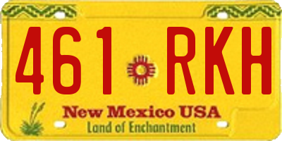 NM license plate 461RKH