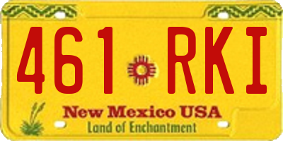 NM license plate 461RKI