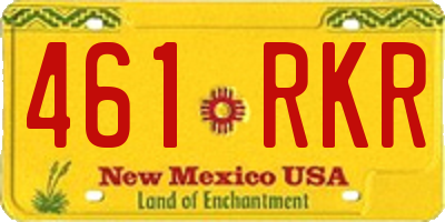 NM license plate 461RKR