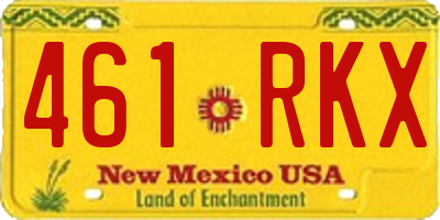 NM license plate 461RKX