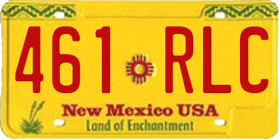 NM license plate 461RLC