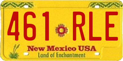 NM license plate 461RLE