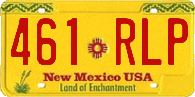 NM license plate 461RLP