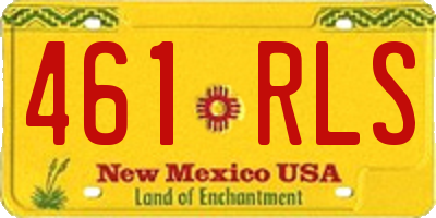 NM license plate 461RLS