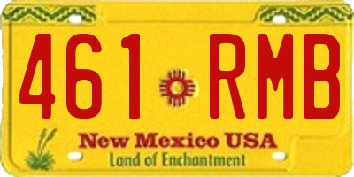 NM license plate 461RMB