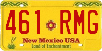 NM license plate 461RMG