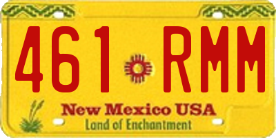 NM license plate 461RMM