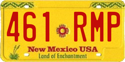 NM license plate 461RMP