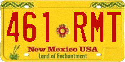 NM license plate 461RMT
