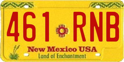 NM license plate 461RNB