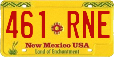 NM license plate 461RNE