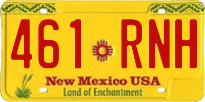 NM license plate 461RNH