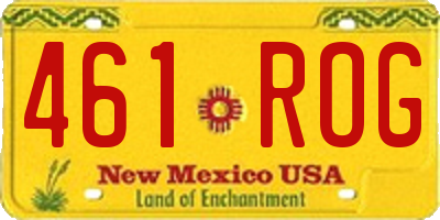 NM license plate 461ROG