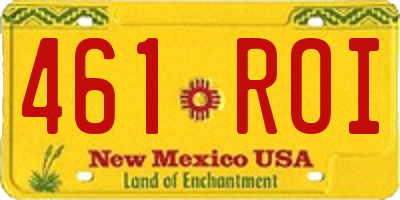 NM license plate 461ROI