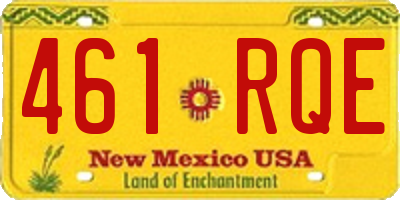 NM license plate 461RQE