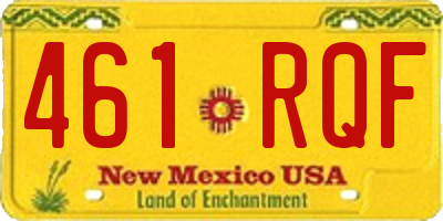 NM license plate 461RQF