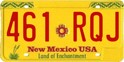 NM license plate 461RQJ