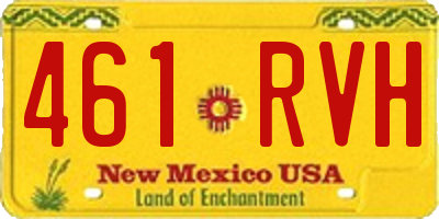NM license plate 461RVH