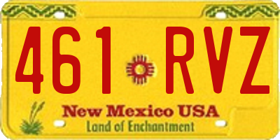 NM license plate 461RVZ