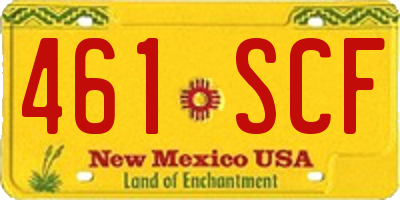 NM license plate 461SCF
